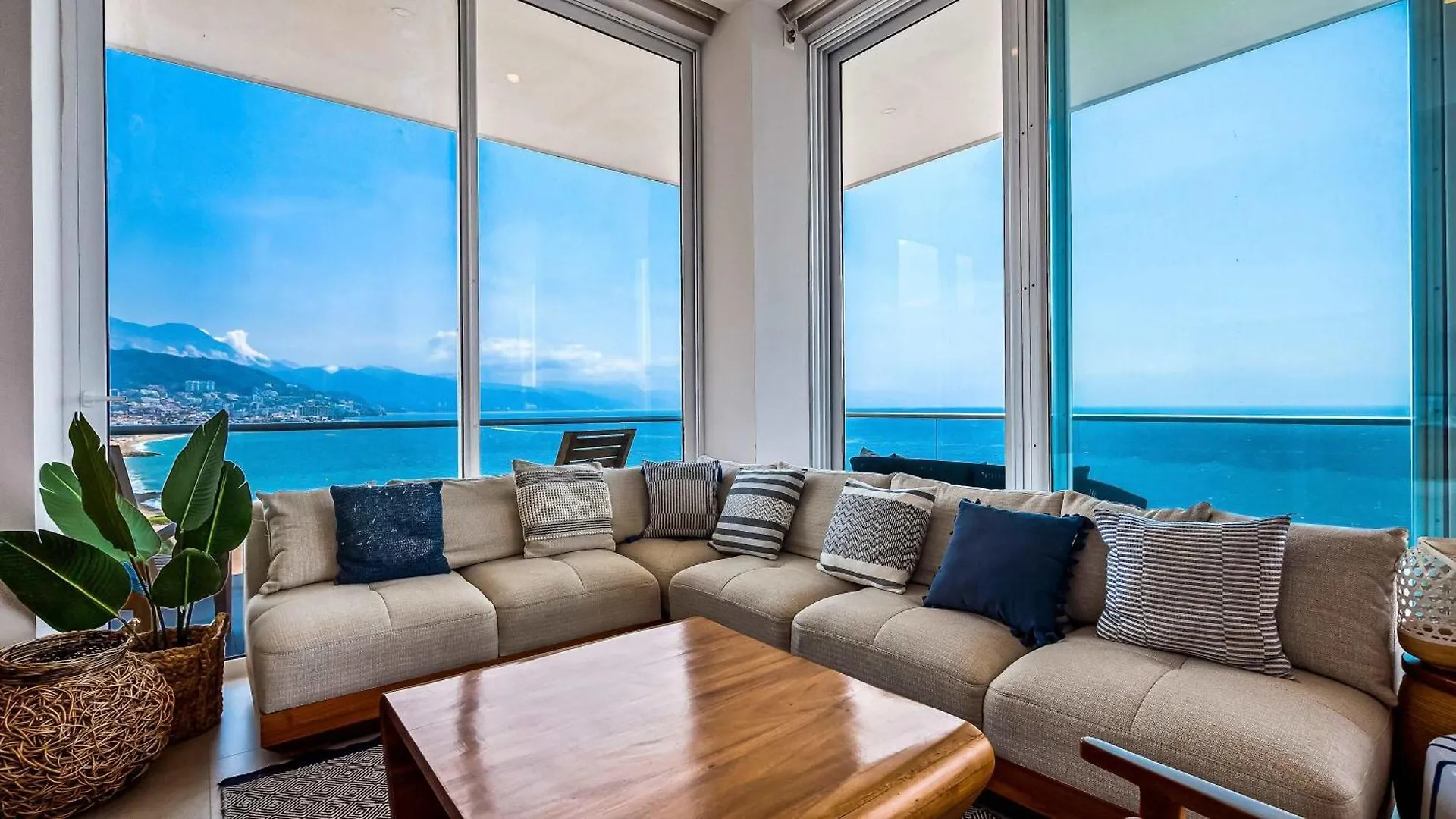 Panoramic Hot Tub Oceanview Luxury 4Br Penthouse Lägenhet Puerto Vallarta Mexiko